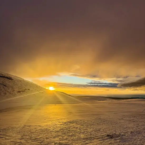 Arctic sunset in South Iceland