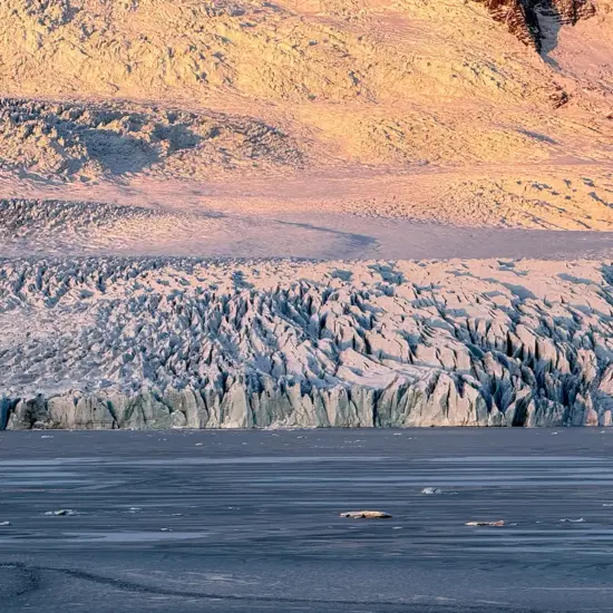 Fjallsjökull seen from Jökulsárlón in a tour with Private Iceland