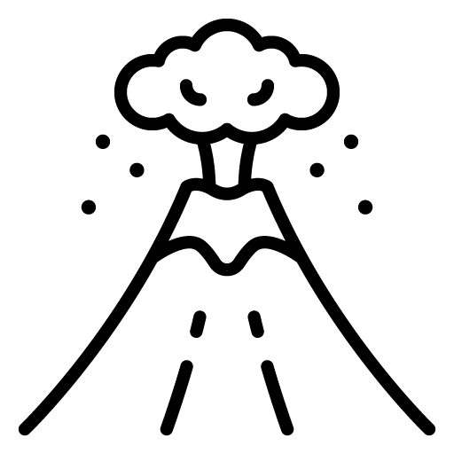 Iceland volcano icon