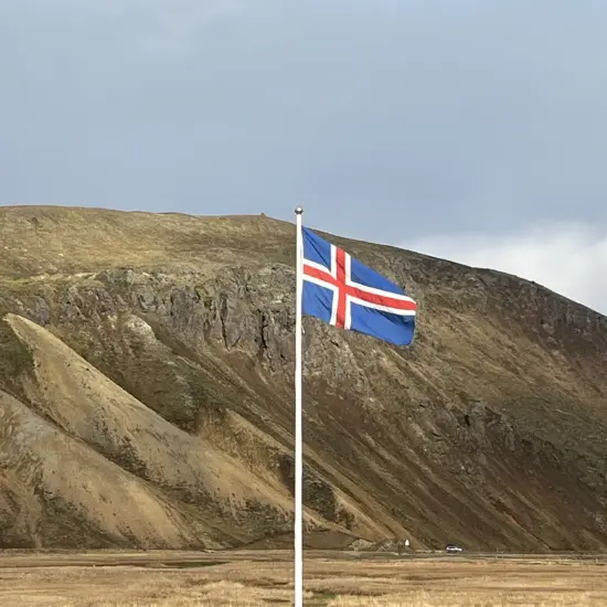 Icelandic flag at Kerlingarfjöll